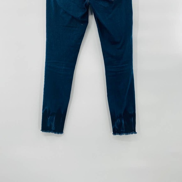 Frame Denim Le Skinny de Jeanne Crop Raw-Edge Jean Busted Knee Faded Thorpe 28 - Picture 10 of 13